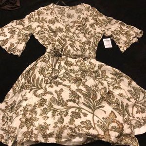 Charlotte Russe White wrap around dress